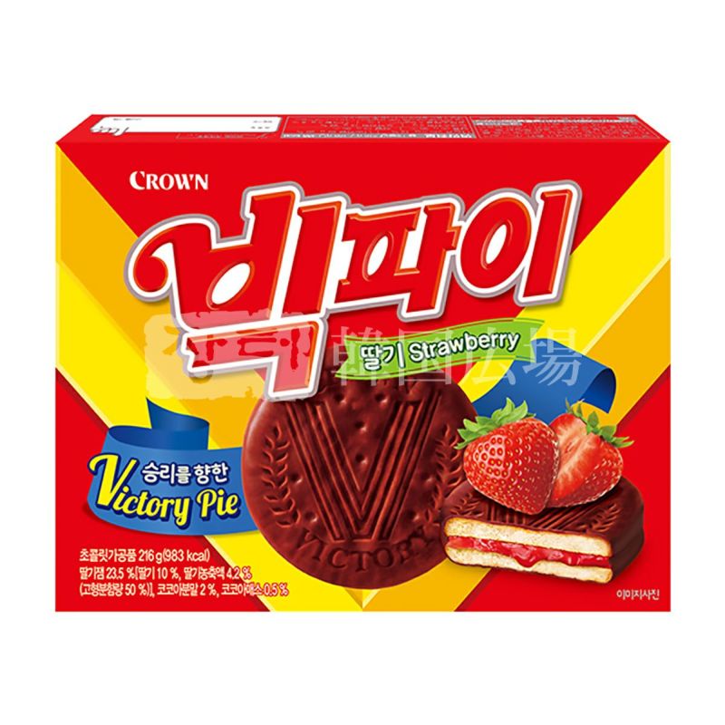 クラウン ビックパイ イチゴ味 216g | 韓国広場e-shop本店